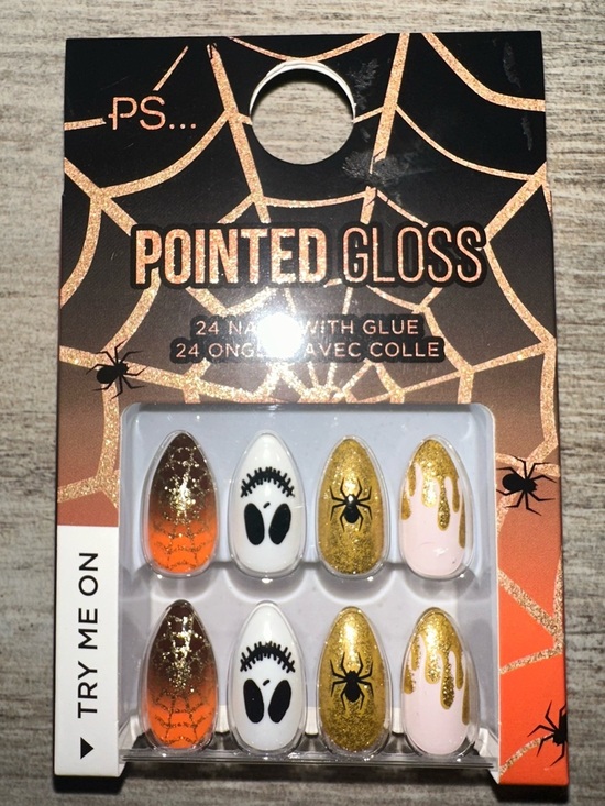 Primark Other - Pointed Gloss Halloween Press-On Nails in Orange, White, Gold, Pink 👻🎃